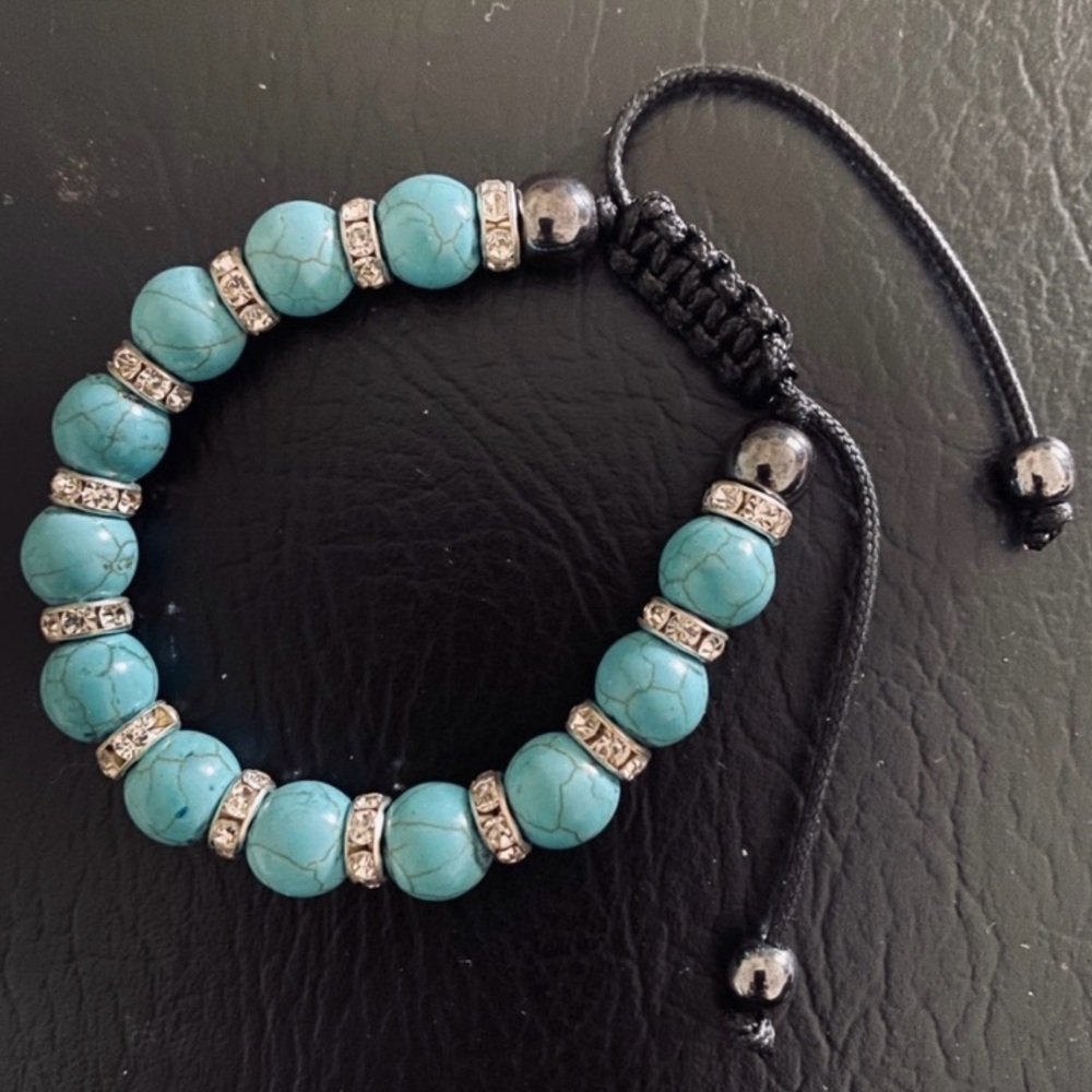 💗 Turquoise Howlite Bracelet 7”-8 1/2” adjustable NEW